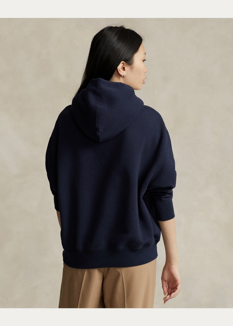 Sudadera con Capucha Triple-Pony Fleece Mujer Azul Marino | XLRG19358 - vista 3