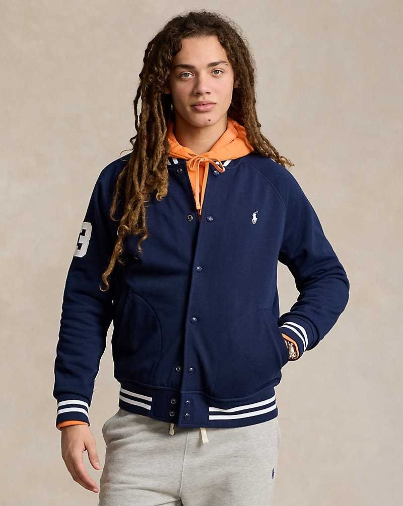 Sudadera con Capucha Ralph Lauren Triple-Pony Fleece Baseball Hombre Azul Marino | EQITJAX-49 - vista 1