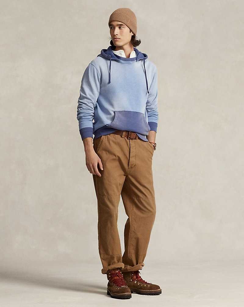Sudadera con Capucha Ralph Lauren Two-Tone Fleece Hombre Azules | XLPIQFO-45 - vista 3