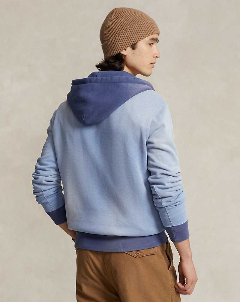 Sudadera con Capucha Ralph Lauren Two-Tone Fleece Hombre Azules | XLPIQFO-45 - vista 4