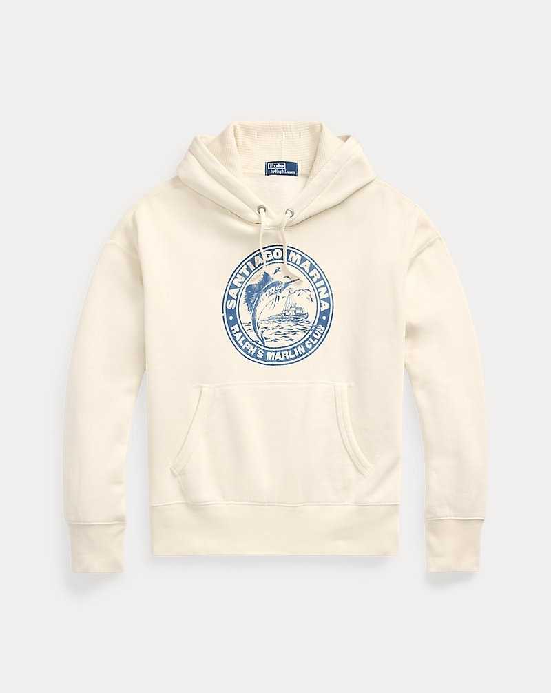 Sudadera con Capucha Ralph Lauren Vintage Fit Graphic Fleece Hombre Herbal Milk | ETVPQZM-42 - vista 2