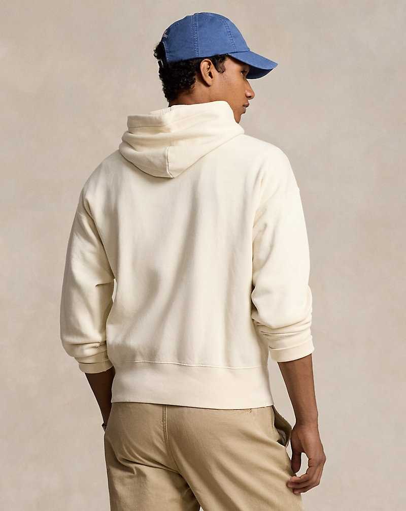 Sudadera con Capucha Ralph Lauren Vintage Fit Graphic Fleece Hombre Herbal Milk | ETVPQZM-42 - vista 4