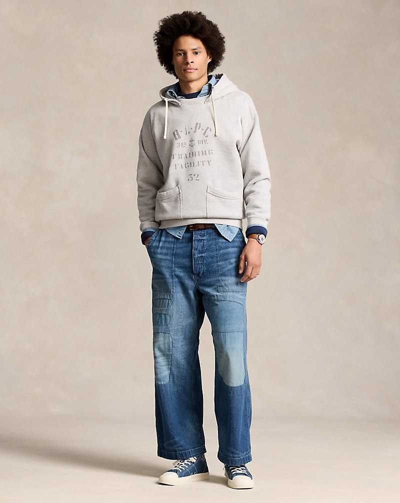 Sudadera con Capucha Ralph Lauren Vintage Fit Fleece Graphic Hombre Taylor Heather Marl | UYFXBRV-10 - vista 3