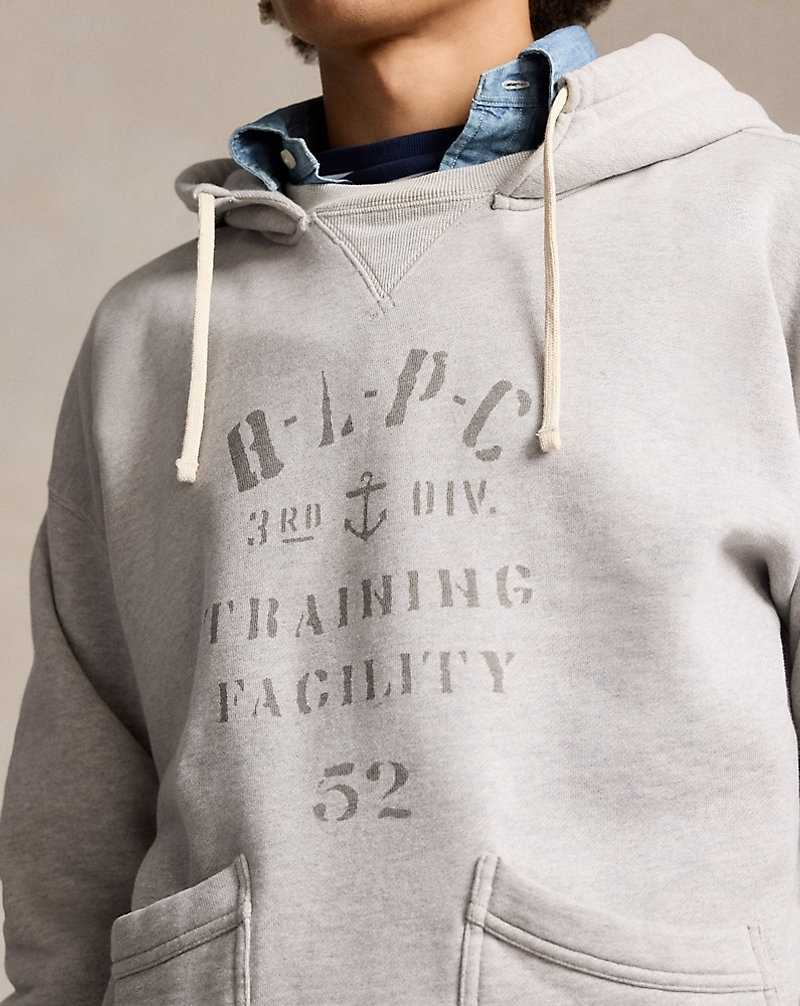 Sudadera con Capucha Ralph Lauren Vintage Fit Fleece Graphic Hombre Taylor Heather Marl | UYFXBRV-10 - vista 5