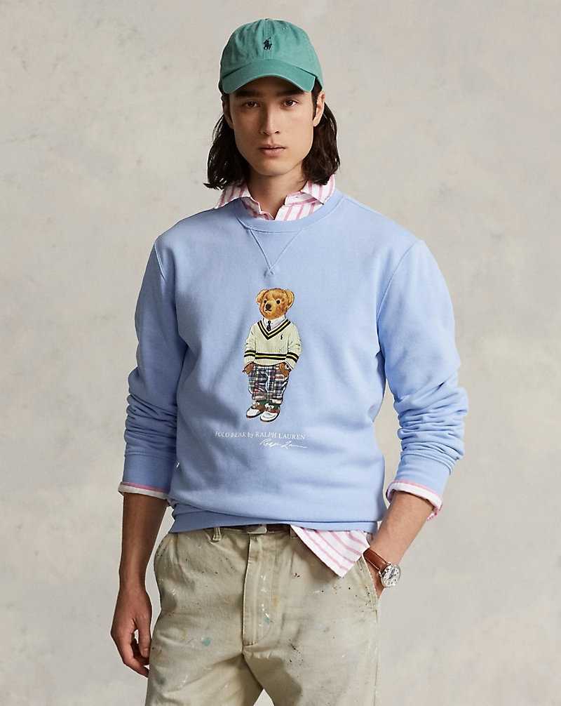 Sudaderas Ralph Lauren Bear Fleece Hombre Azules | SUHMBGW-72 - vista 1