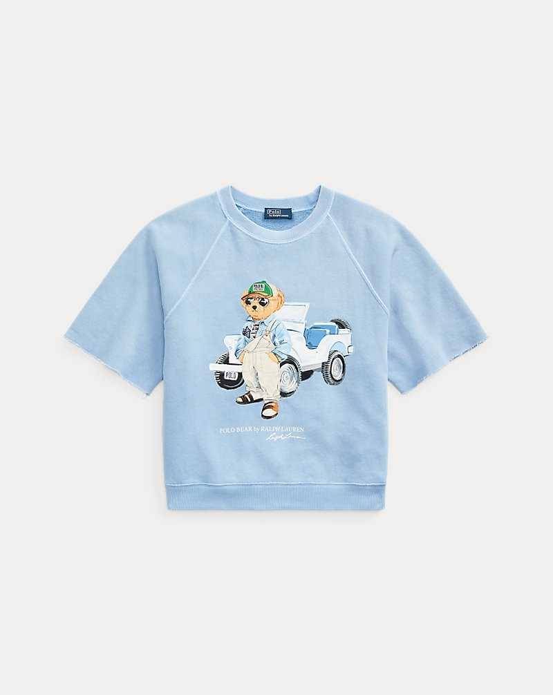 Sudaderas Ralph Lauren Bear Fleece-Sleeve Mujer Azules | VUYLAWC-35 - vista 2