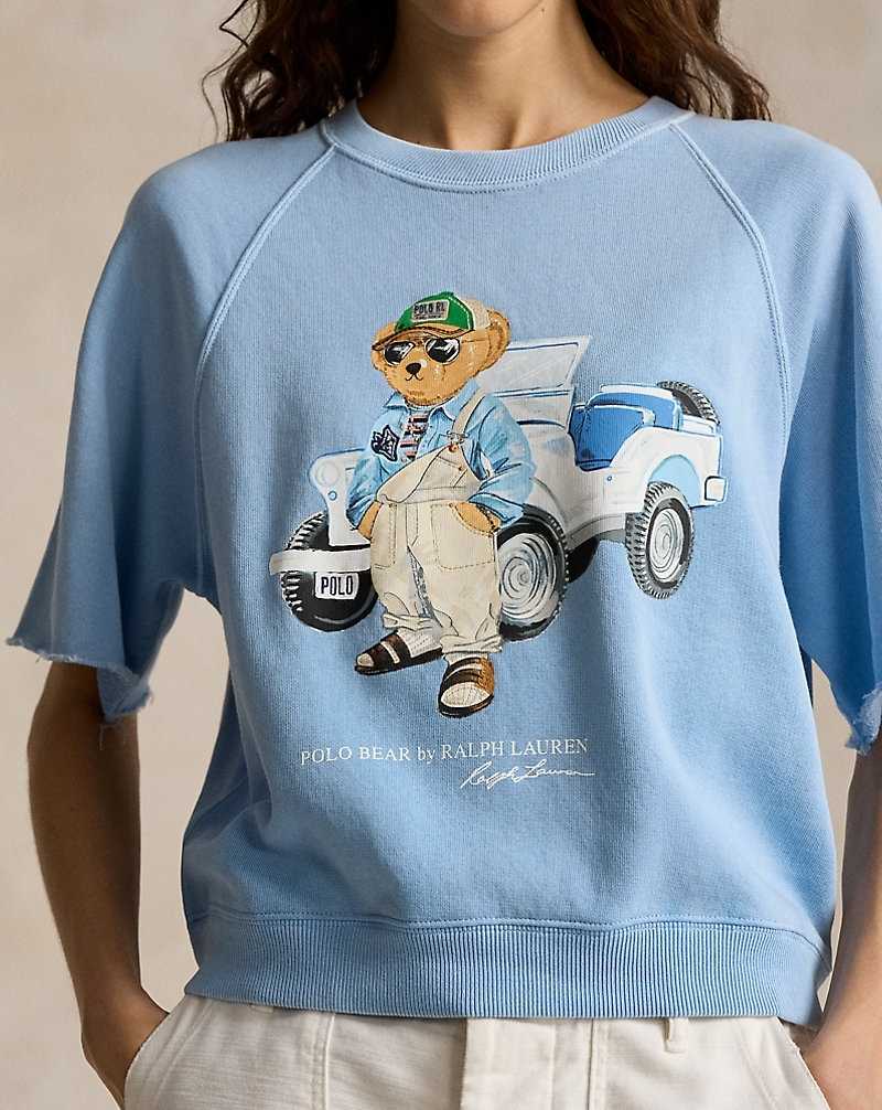 Sudaderas Ralph Lauren Bear Fleece-Sleeve Mujer Azules | VUYLAWC-35 - vista 5
