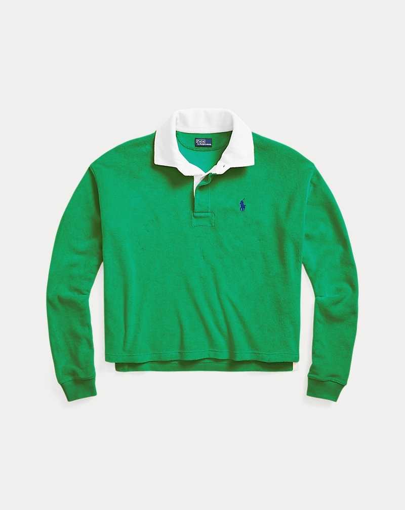 Sudaderas Ralph Lauren Cropped Terry Rugby Mujer Billiard | UAVKFWE-90 - vista 2
