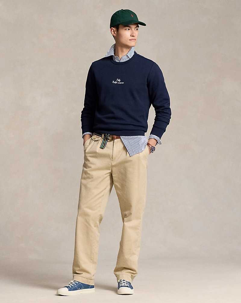 Sudaderas Ralph Lauren Embroidered-Logo Double-Knit Hombre Azul Marino | FGALJIY-72 - vista 3