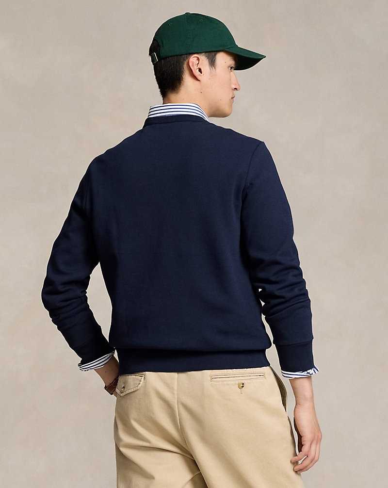 Sudaderas Ralph Lauren Embroidered-Logo Double-Knit Hombre Azul Marino | FGALJIY-72 - vista 4
