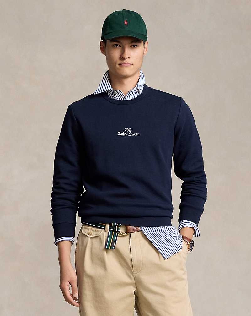 Sudaderas Ralph Lauren Embroidered-Logo Double-Knit Hombre Azul Marino | FGALJIY-72 - vista 1