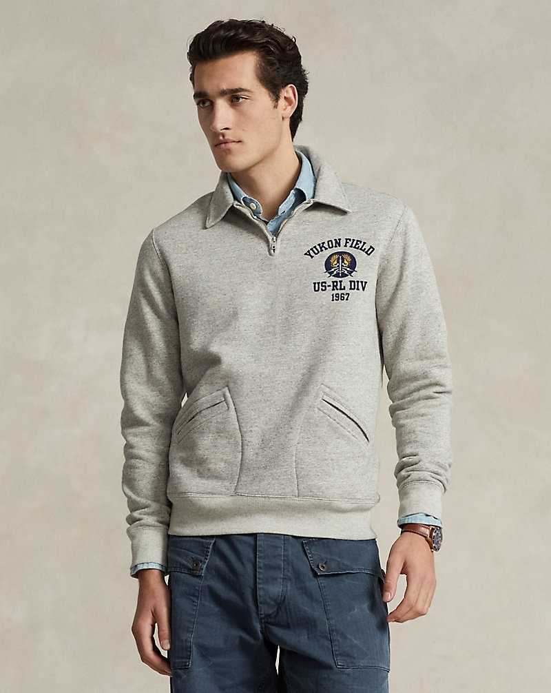 Sudaderas Ralph Lauren Fleece Collared Quarter-Zip Hombre Loft Heather | JWQLAUP-35 - vista 1