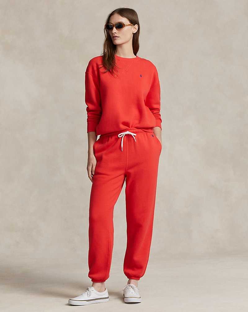 Sudaderas Ralph Lauren Fleece Crewneck Mujer Bright Hibiscus | WBNVSXA-73 - vista 3