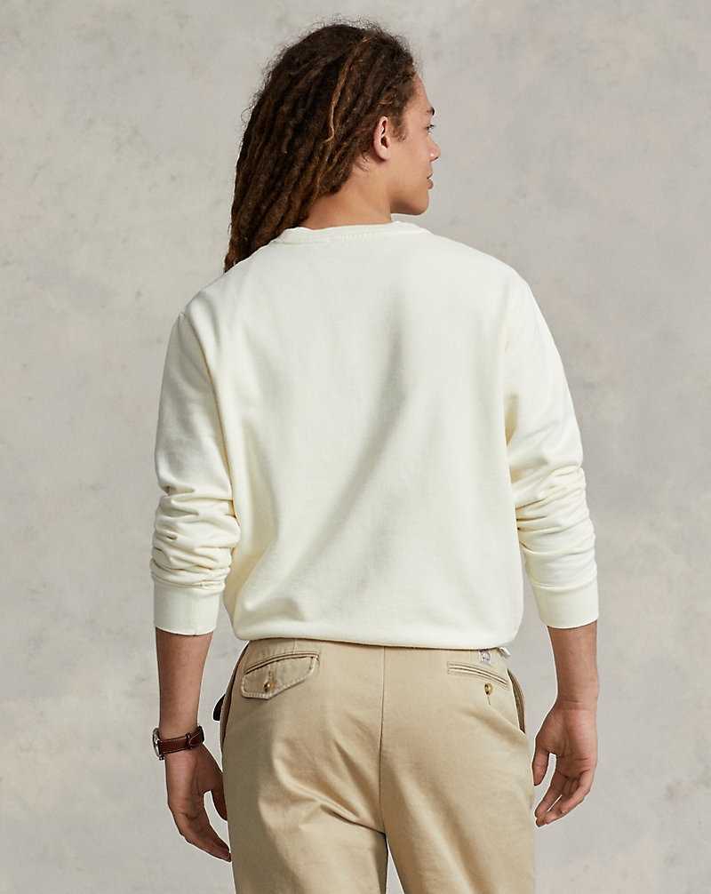 Sudaderas Ralph Lauren Loopback Fleece Hombre Creme | MYLVEWS-51 - vista 4