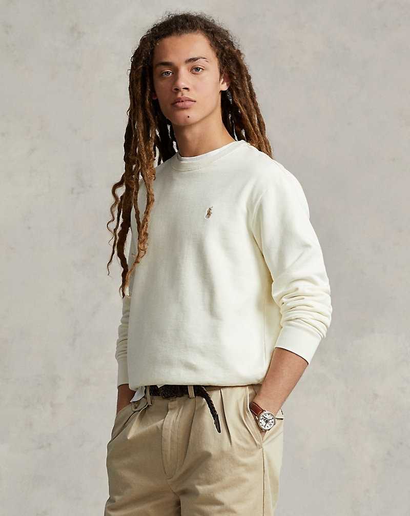 Sudaderas Ralph Lauren Loopback Fleece Hombre Creme | MYLVEWS-51 - vista 1
