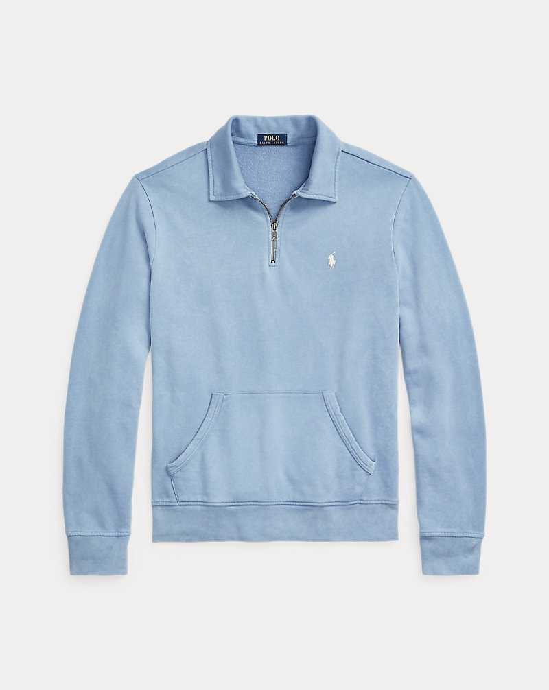 Sudaderas Ralph Lauren Loopback Fleece Quarter-Zip Hombre Azules | RNYVXHI-91 - vista 2