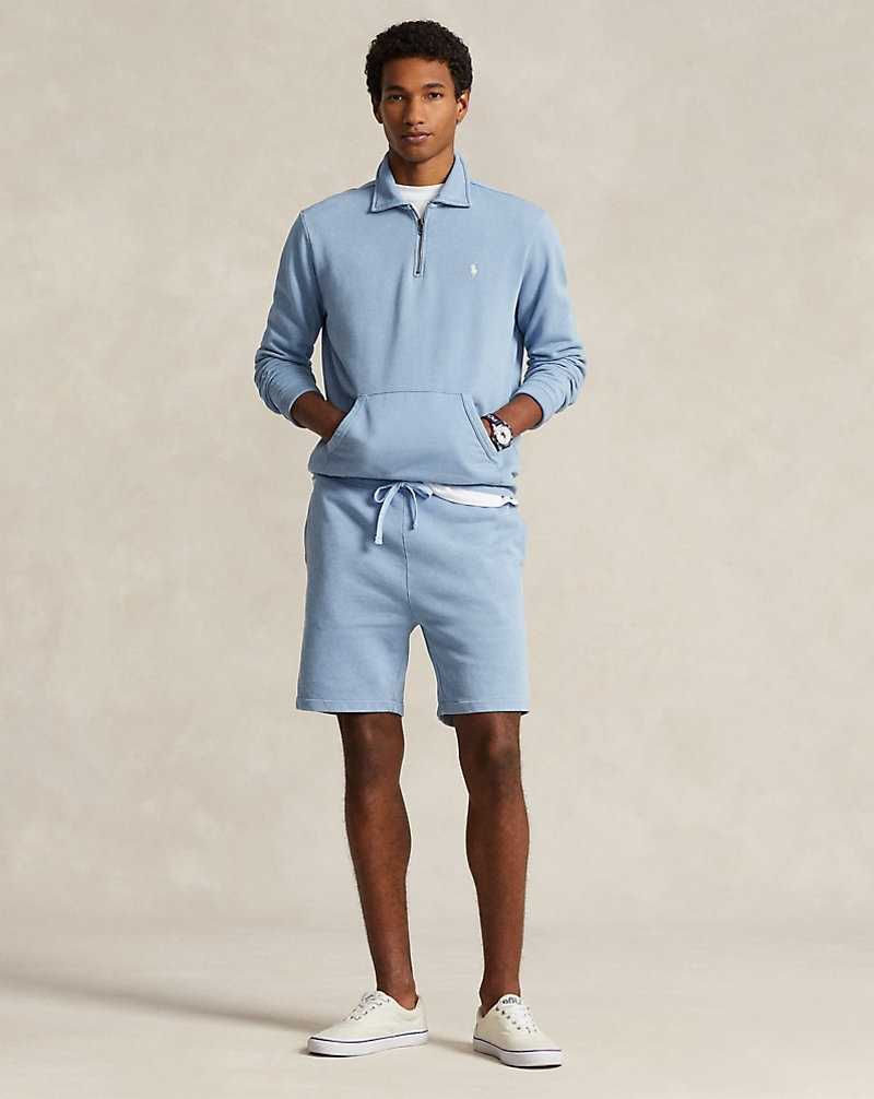 Sudaderas Ralph Lauren Loopback Fleece Quarter-Zip Hombre Azules | RNYVXHI-91 - vista 3