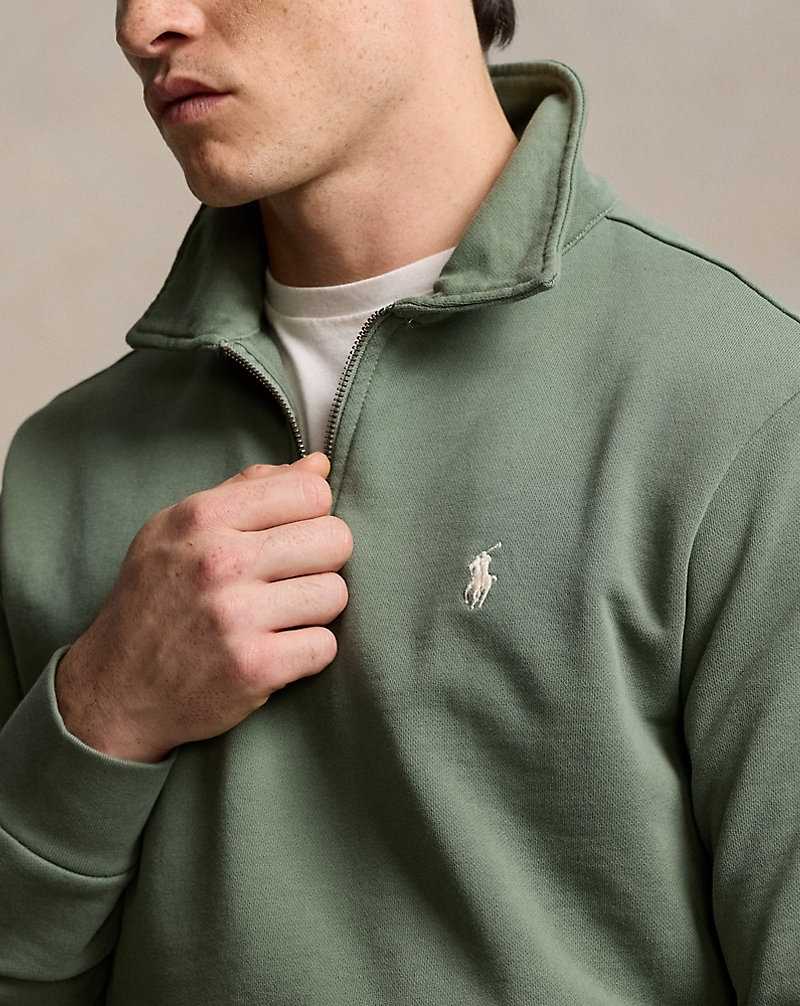 Sudaderas Ralph Lauren Loopback Fleece Quarter-Zip Hombre Verdes | SFVZXET-56 - vista 5