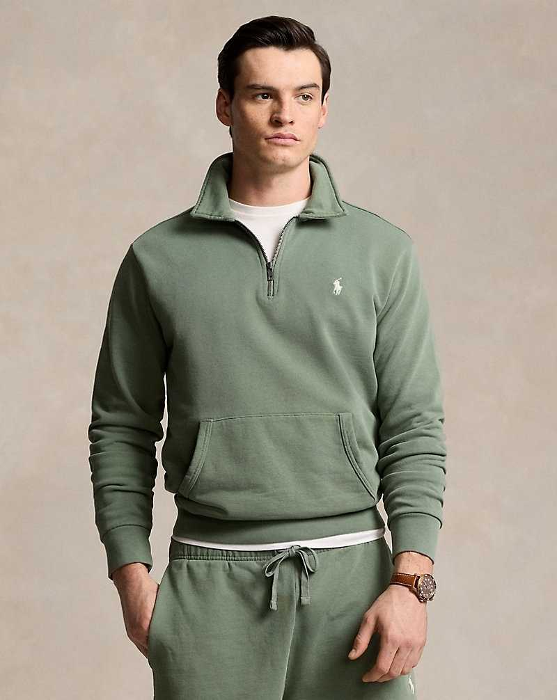 Sudaderas Ralph Lauren Loopback Fleece Quarter-Zip Hombre Verdes | SFVZXET-56 - vista 1