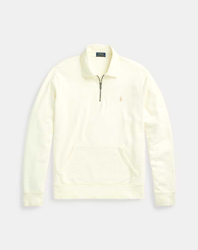 Sudaderas Ralph Lauren Loopback Fleece Quarter-Zip Hombre Creme | QNMYFRD-71 - vista 2