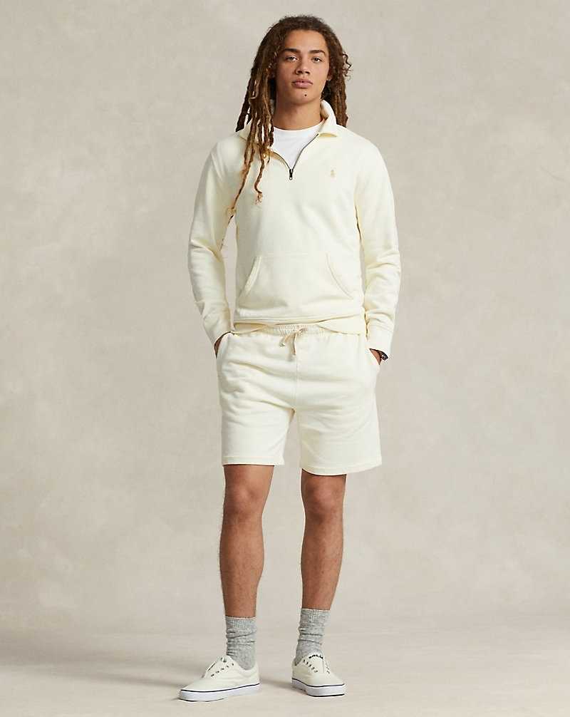 Sudaderas Ralph Lauren Loopback Fleece Quarter-Zip Hombre Creme | QNMYFRD-71 - vista 3