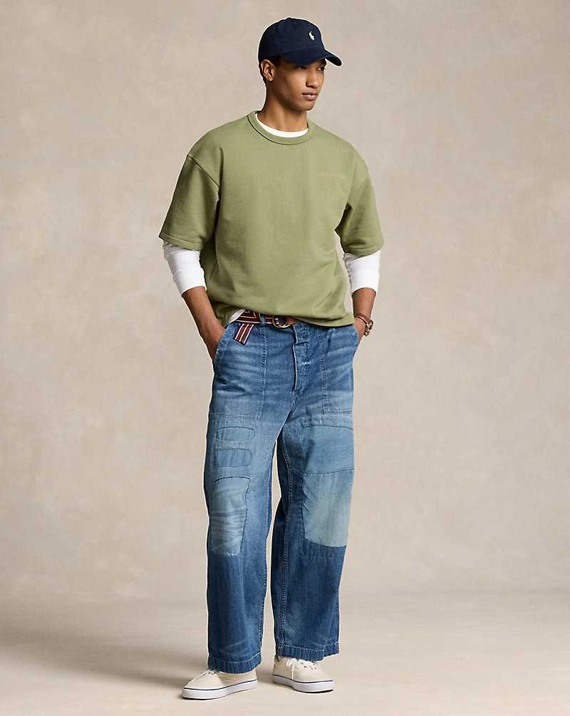 Sudaderas Ralph Lauren Relaxed Fit Logo Heavyweight Hombre Verdes | JHACFEZ-42 - vista 3