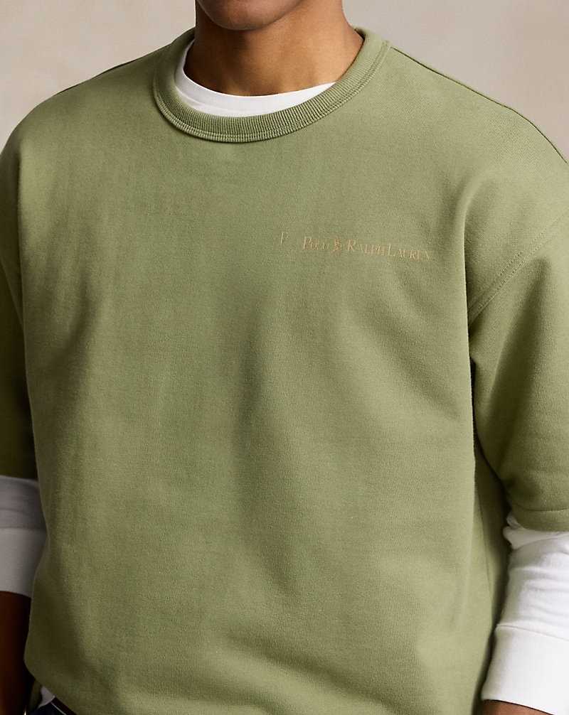 Sudaderas Ralph Lauren Relaxed Fit Logo Heavyweight Hombre Verdes | JHACFEZ-42 - vista 5