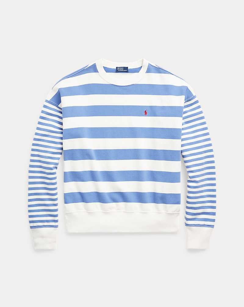 Sudaderas Ralph Lauren Striped Cotton Terry Mujer Resort Blue/Deckwash Whit | RODSZLE-93 - vista 2
