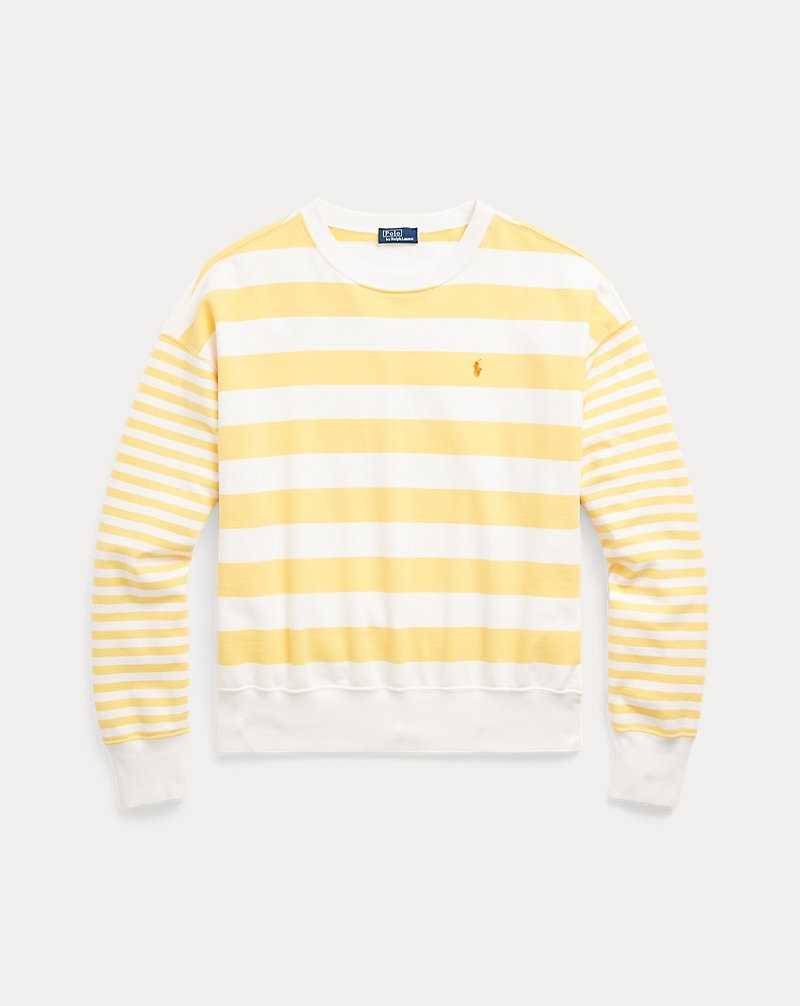 Sudaderas Ralph Lauren Striped Cotton Terry Mujer Chrome Yellow/Deckwash Wh | YNVWQOR-21 - vista 2