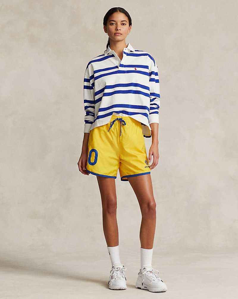 Sudaderas Ralph Lauren Striped Cropped Jersey Rugby Mujer Dckwsh Whte/Cruise Ryal S | KULOCDZ-75 - vista 3