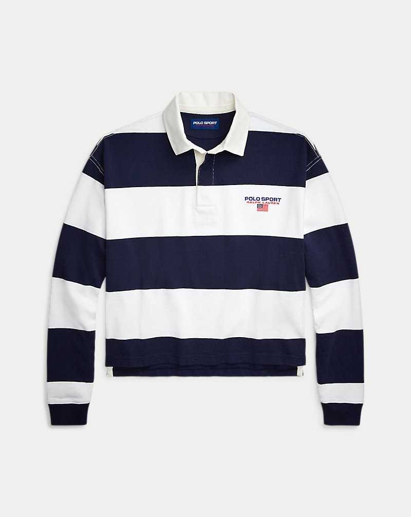 Sudaderas Ralph Lauren Striped Cropped Rugby Mujer Azul Marino | WDPAUTH-08 - vista 2
