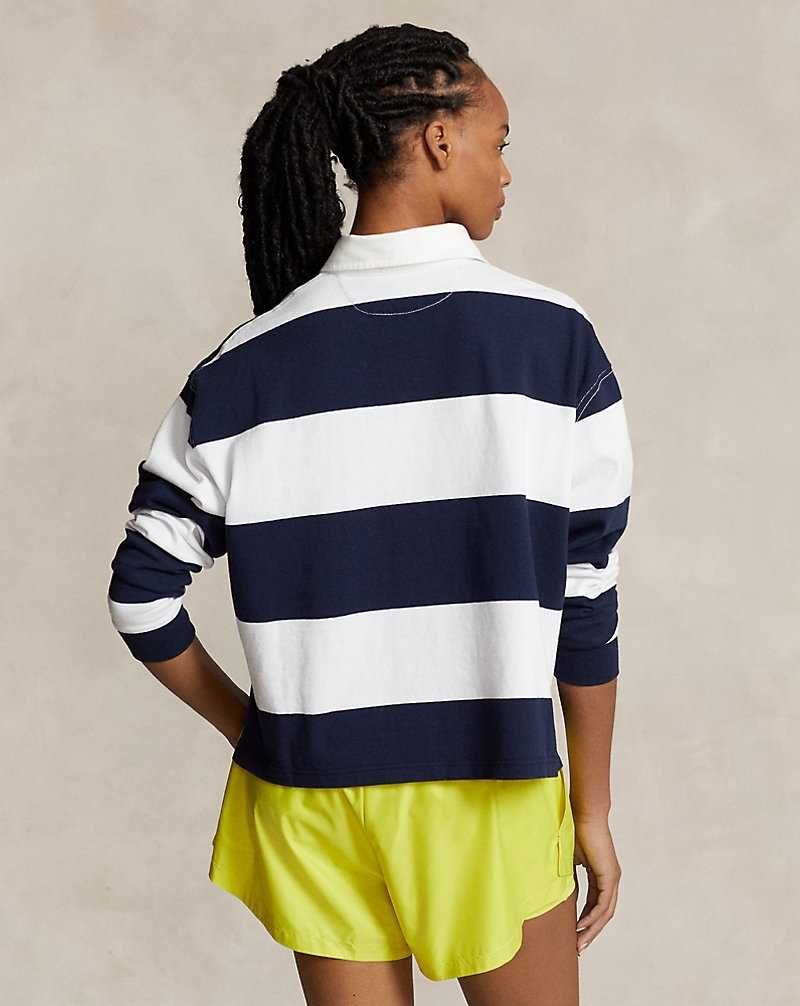 Sudaderas Ralph Lauren Striped Cropped Rugby Mujer Azul Marino | WDPAUTH-08 - vista 4