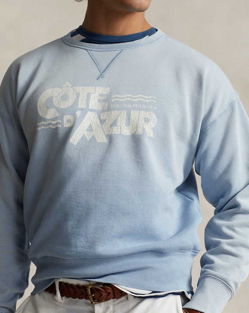 Sudaderas Ralph Lauren Vintage Fit Fleece Graphic Hombre Azules | BJUZLQF-96 - vista 5
