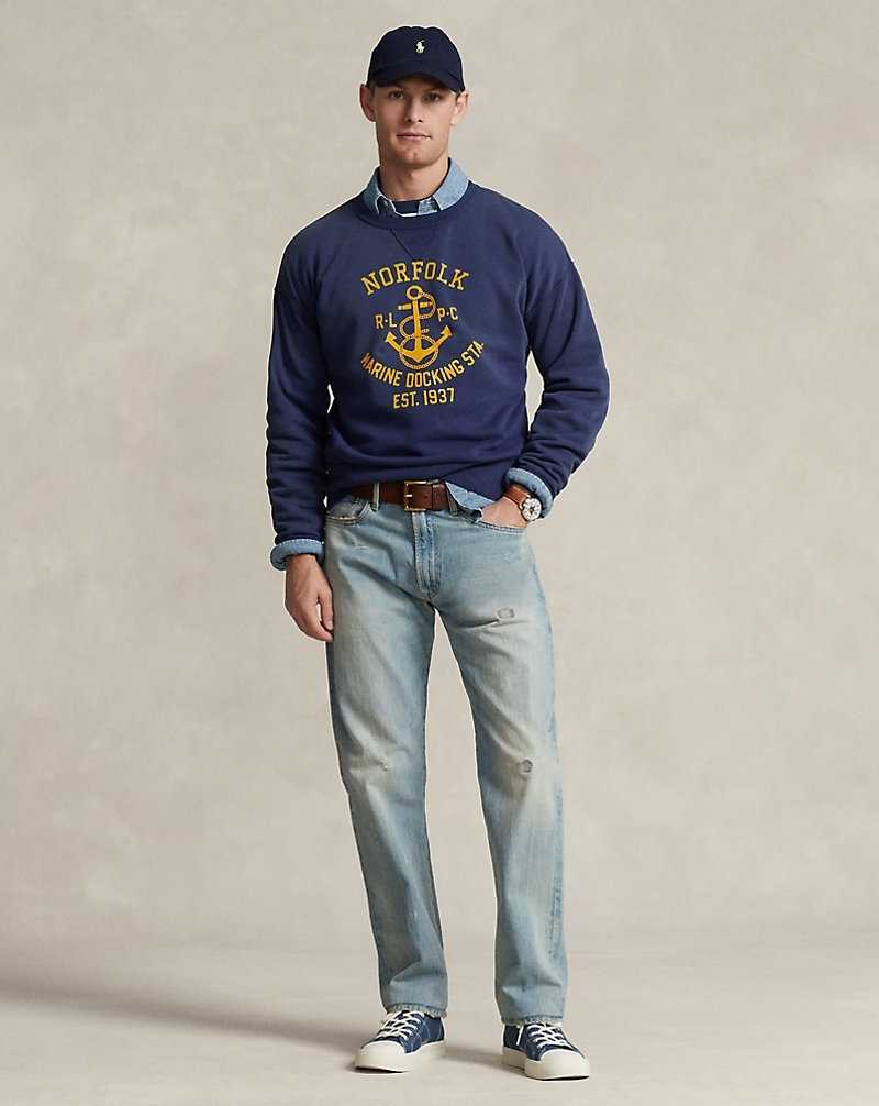 Sudaderas Ralph Lauren Vintage Fit Fleece Graphic Hombre Azules | HZTLVPC-80 - vista 3