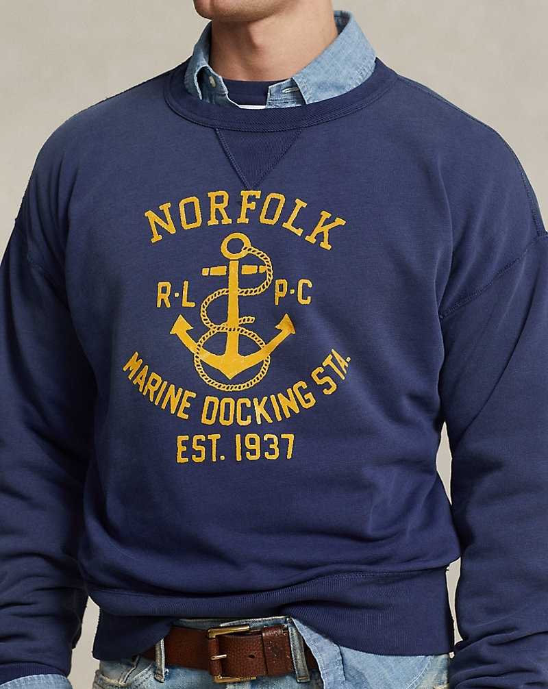 Sudaderas Ralph Lauren Vintage Fit Fleece Graphic Hombre Azules | HZTLVPC-80 - vista 5