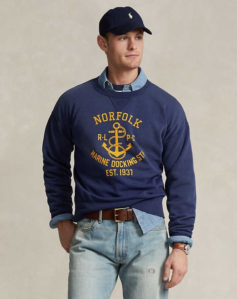 Sudaderas Ralph Lauren Vintage Fit Fleece Graphic Hombre Azules | HZTLVPC-80 - vista 1