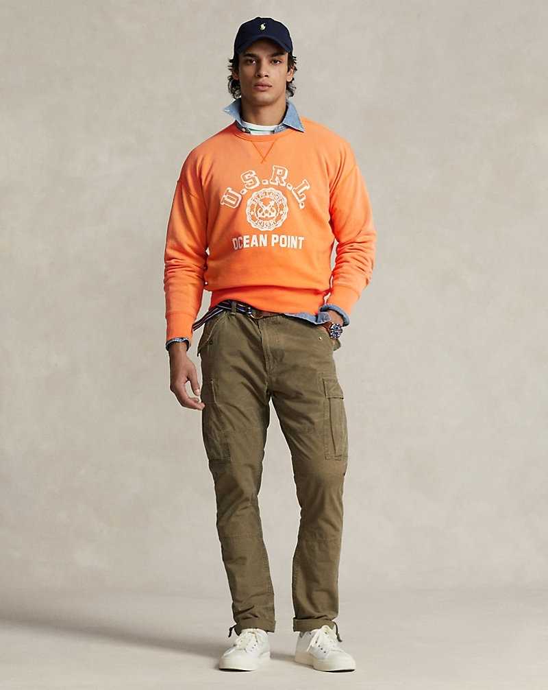 Sudaderas Ralph Lauren Vintage Fit Fleece Graphic Hombre Naranjas | JANOMSP-76 - vista 3