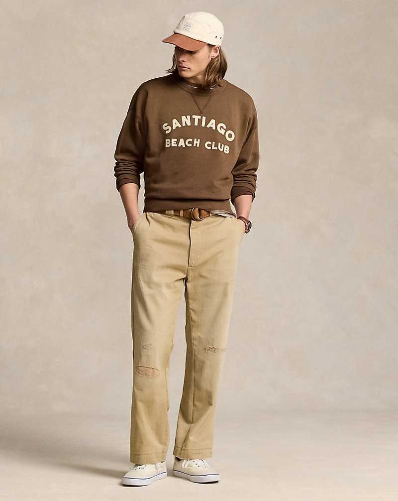 Sudaderas Ralph Lauren Vintage Fit Graphic Fleece Hombre Marrom | SUTPYJZ-90 - vista 3