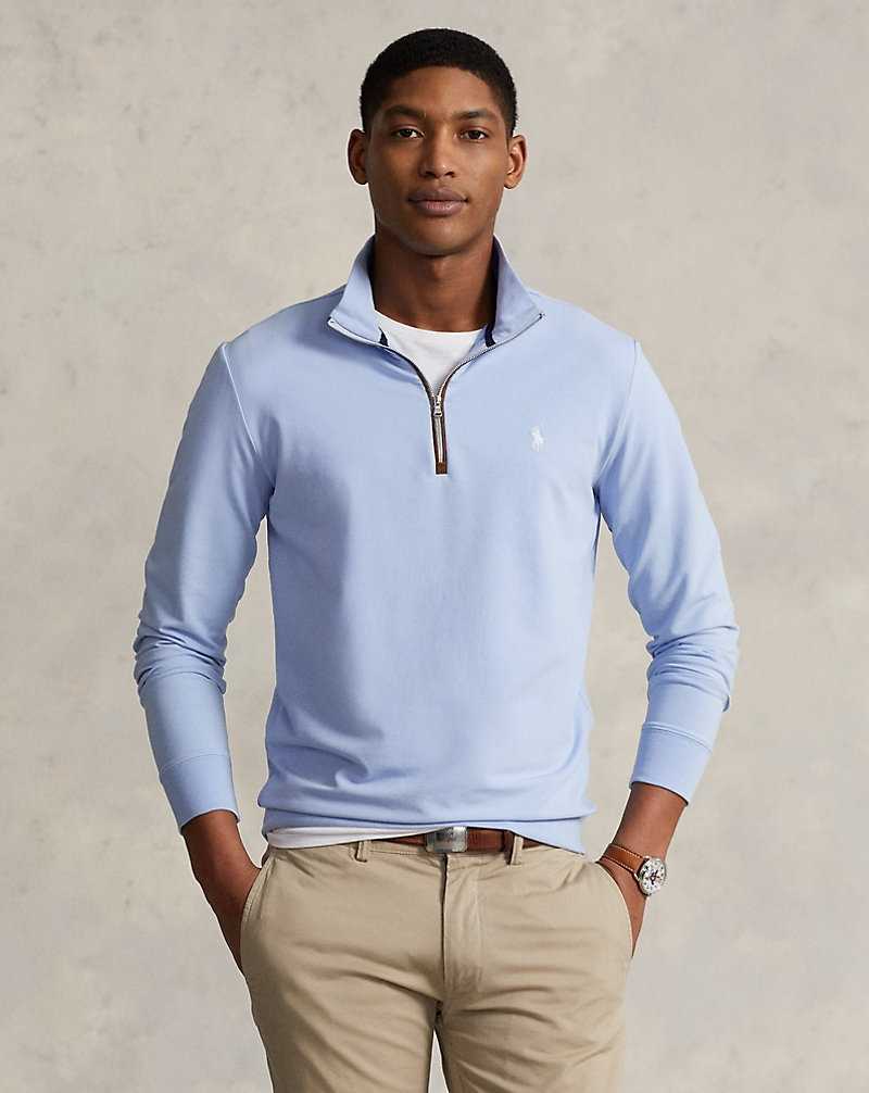 Sudaderas Ralph Lauren Water-Repellent Terry Hombre Azules | FLPNRZK-91 - vista 1