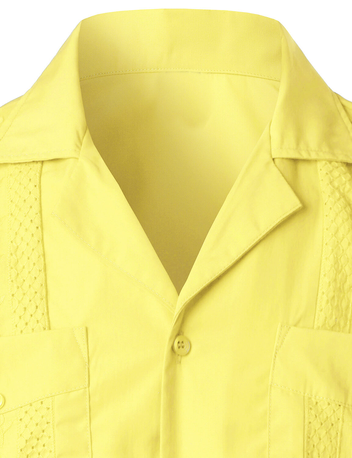 Camisa Summer Cool Embroidery Cuban Guayabera de manga corta Button Up Beach para hombre