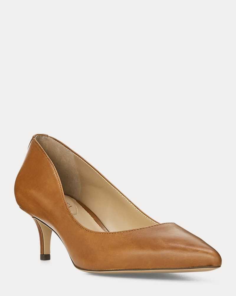 Tacones Ralph Lauren Adrienne Leather Pump Mujer Azules | PBEIOYQ-68 - vista 2