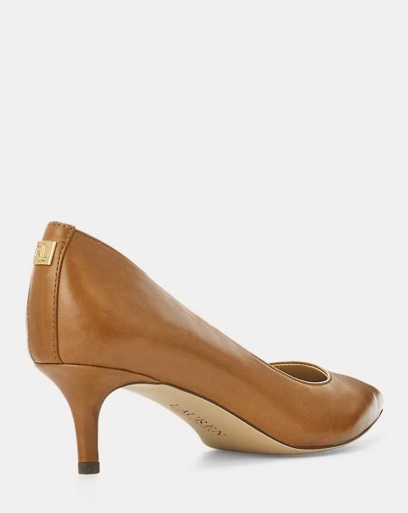 Tacones Ralph Lauren Adrienne Leather Pump Mujer Azules | PBEIOYQ-68 - vista 3
