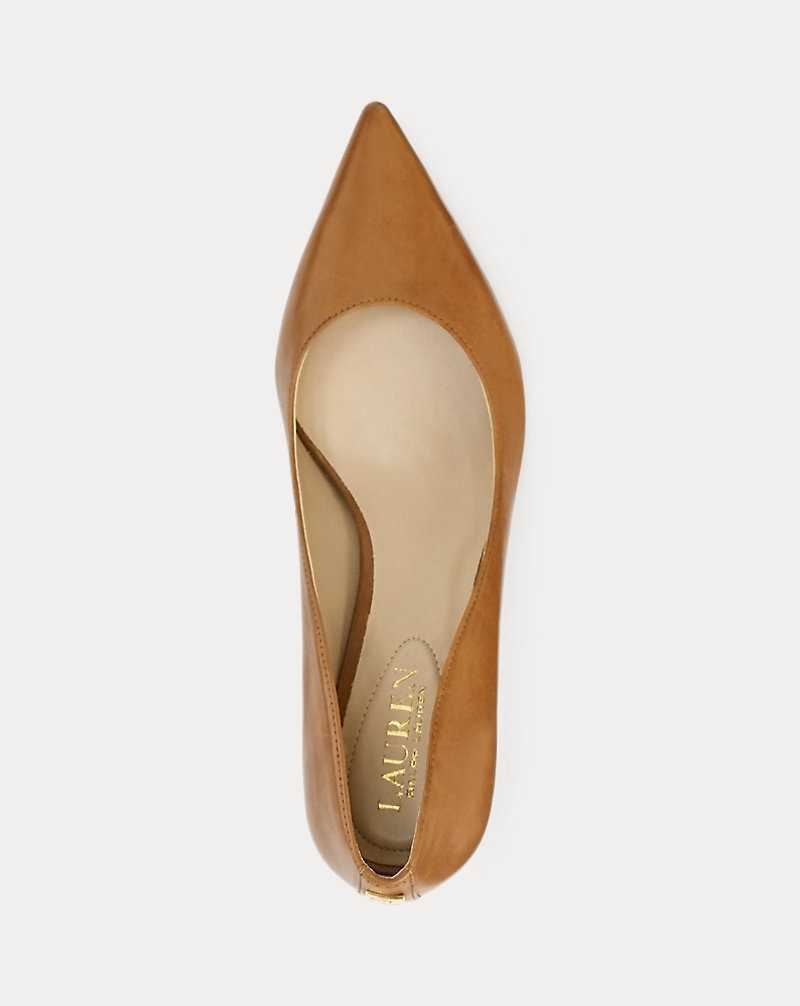 Tacones Ralph Lauren Adrienne Leather Pump Mujer Azules | PBEIOYQ-68 - vista 4