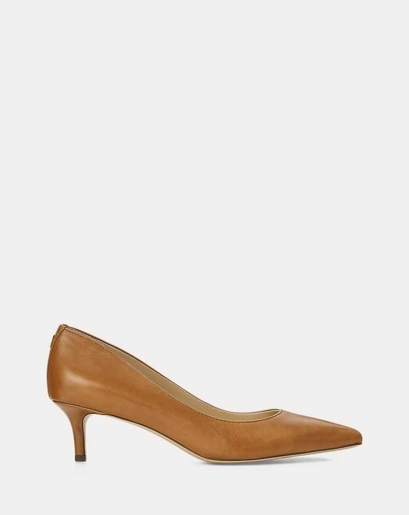 Tacones Ralph Lauren Adrienne Leather Pump Mujer Azules | PBEIOYQ-68 - vista 1