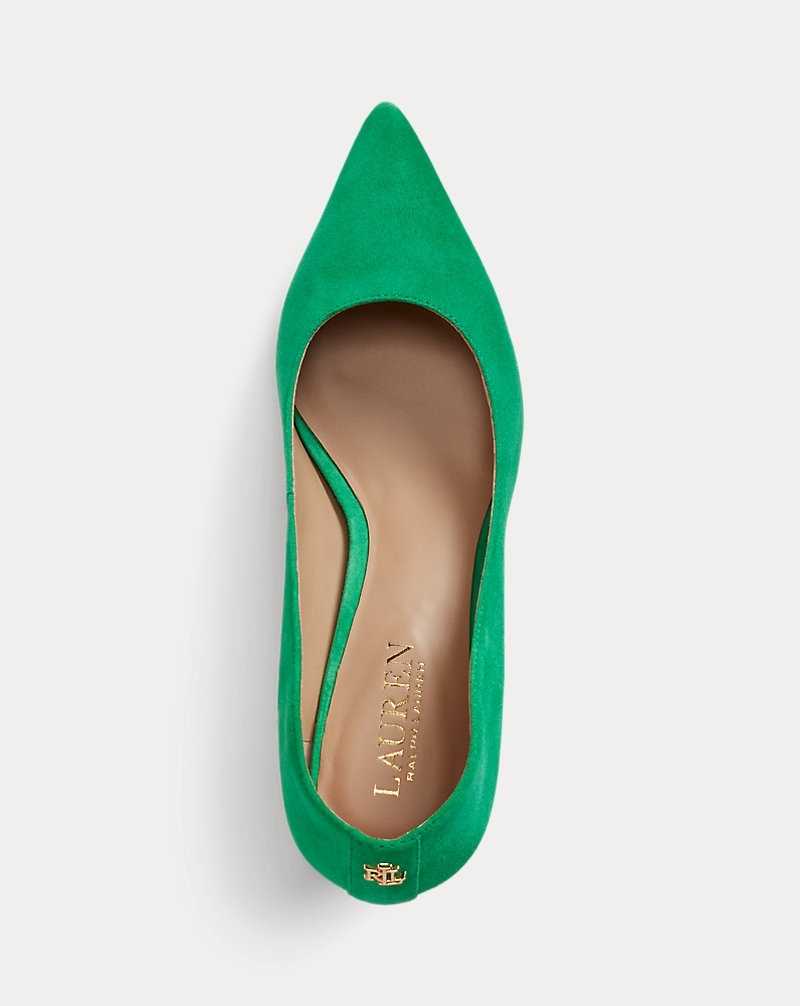 Tacones Ralph Lauren Adrienne Suede Pump Mujer Verdes | JMIPRLX-50 - vista 4