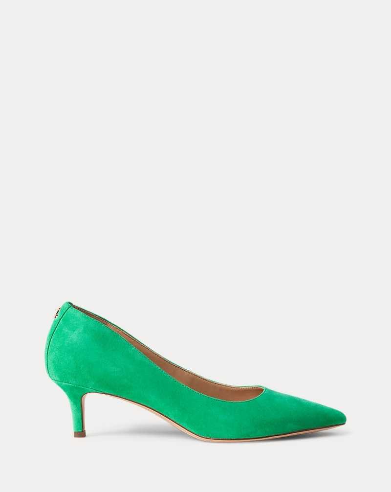 Tacones Ralph Lauren Adrienne Suede Pump Mujer Verdes | JMIPRLX-50 - vista 1