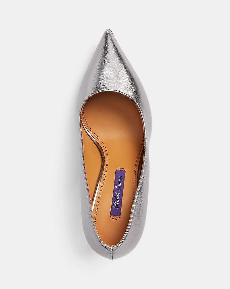 Tacones Ralph Lauren Armissa Metallic Goatskin Pump Mujer Steel | ZKJLIOC-61 - vista 4