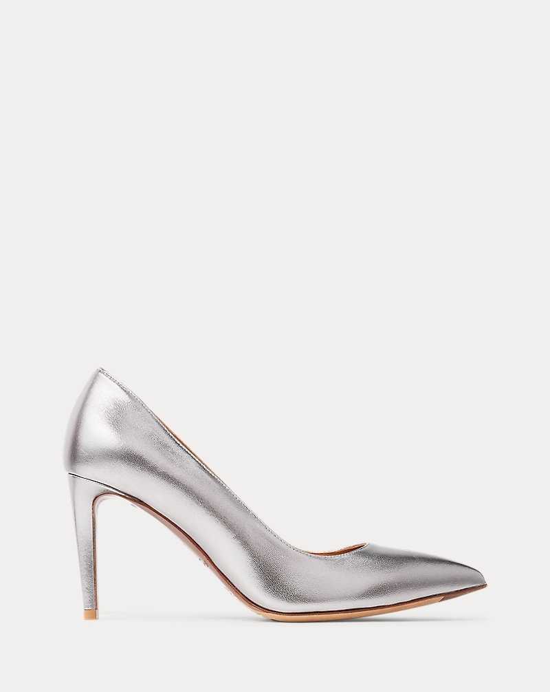 Tacones Ralph Lauren Armissa Metallic Goatskin Pump Mujer Steel | ZKJLIOC-61 - vista 1