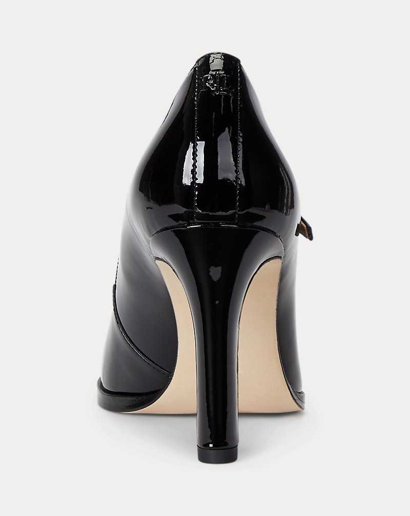 Tacones Ralph Lauren Camila Patent Leather Mary Jane Pump Mujer Negros | ZELXIVH-65 - vista 3