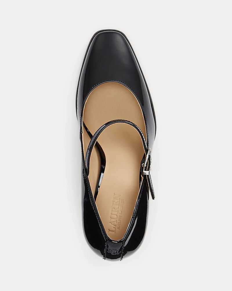 Tacones Ralph Lauren Camila Patent Leather Mary Jane Pump Mujer Negros | ZELXIVH-65 - vista 4
